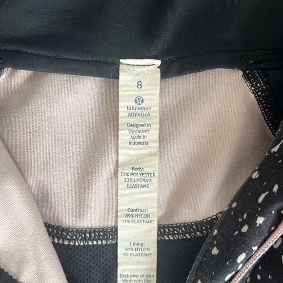lululemon black & pink speckled half-zip pullover - Picture 3 of 5
